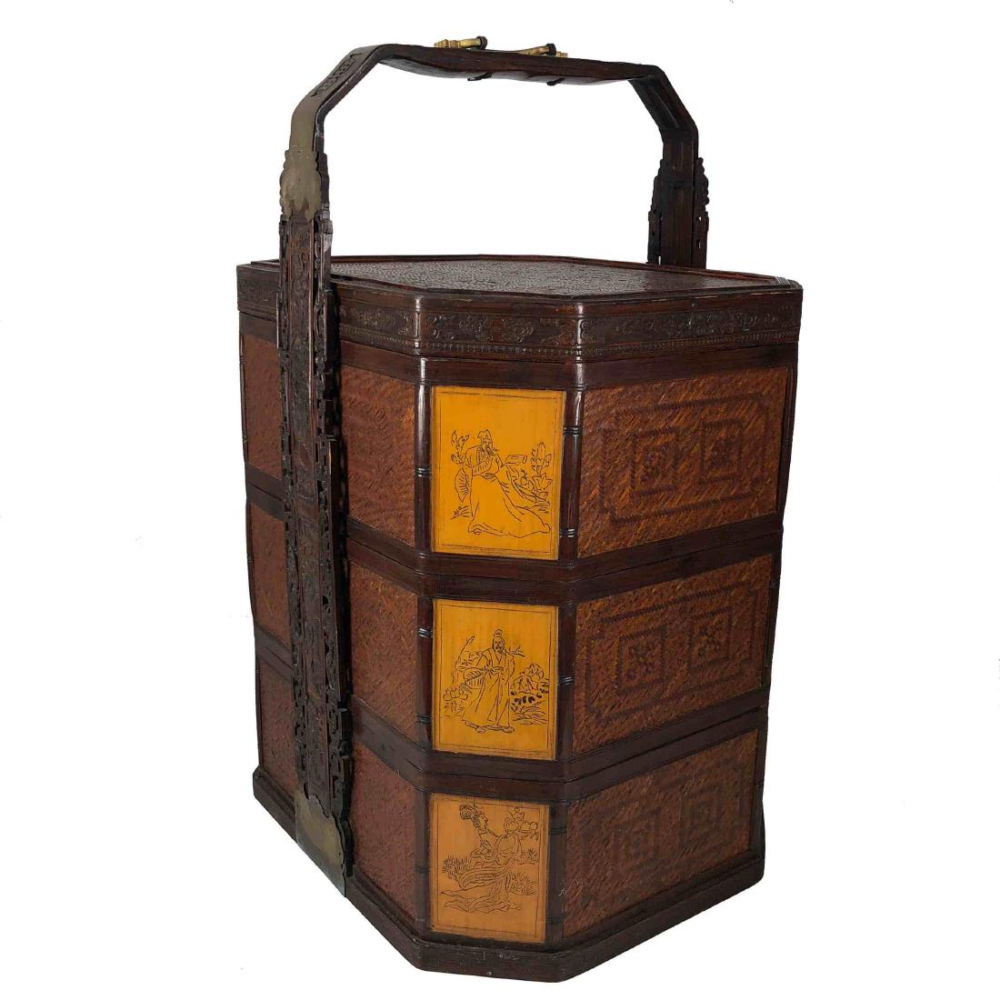 Antique Chinese Three Tier Wedding Basket (1 of 18)