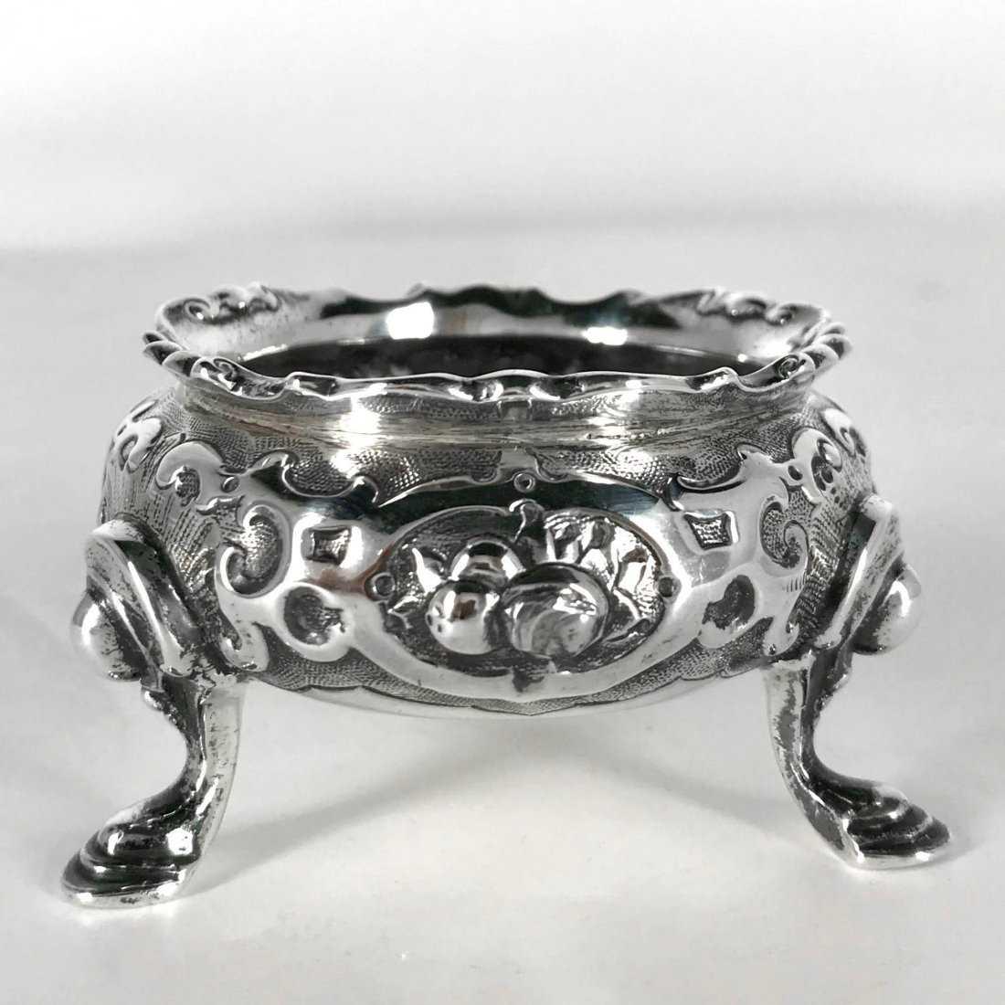 Antique Marked Sterling Silver Repousse Salt Cella (1 of 4)