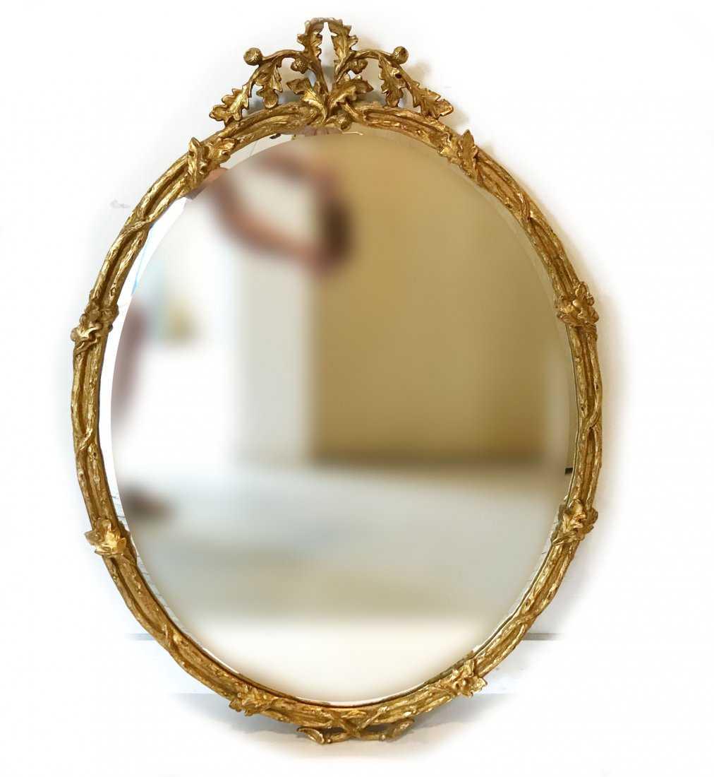 Carvers Guild Faux Bois Gilt Carved Acorn Mirror (1 of 6)