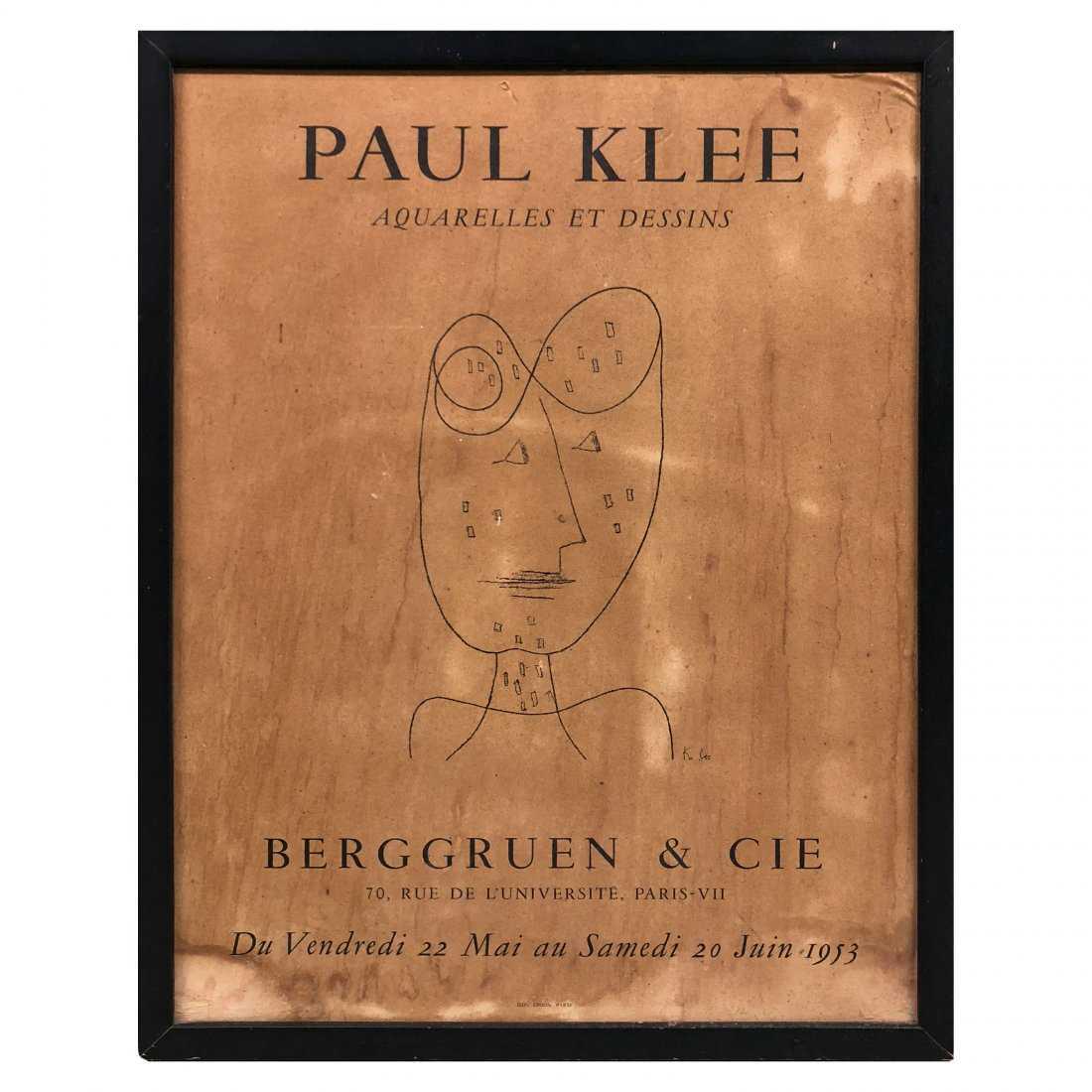 1953 Rare Original Lithograph Paul Klee Exhibition (1 of 4)