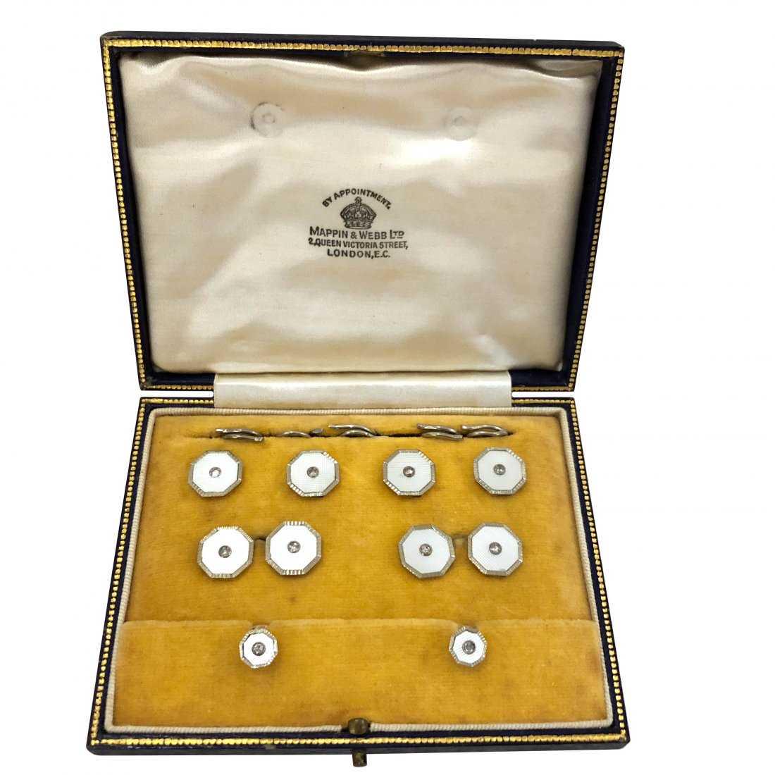 Mappin & Webb Art Deco Gentleman's 18k Tuxedo Dres (1 of 14)