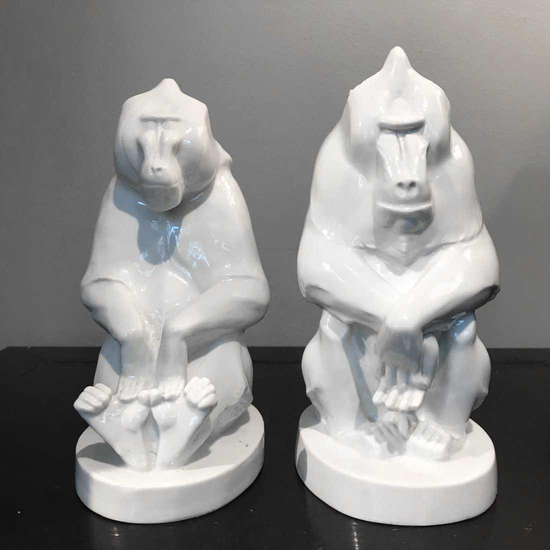 Pair of Ceramic Baboons by Anton Puchegger 1909-19 (1 of 12)