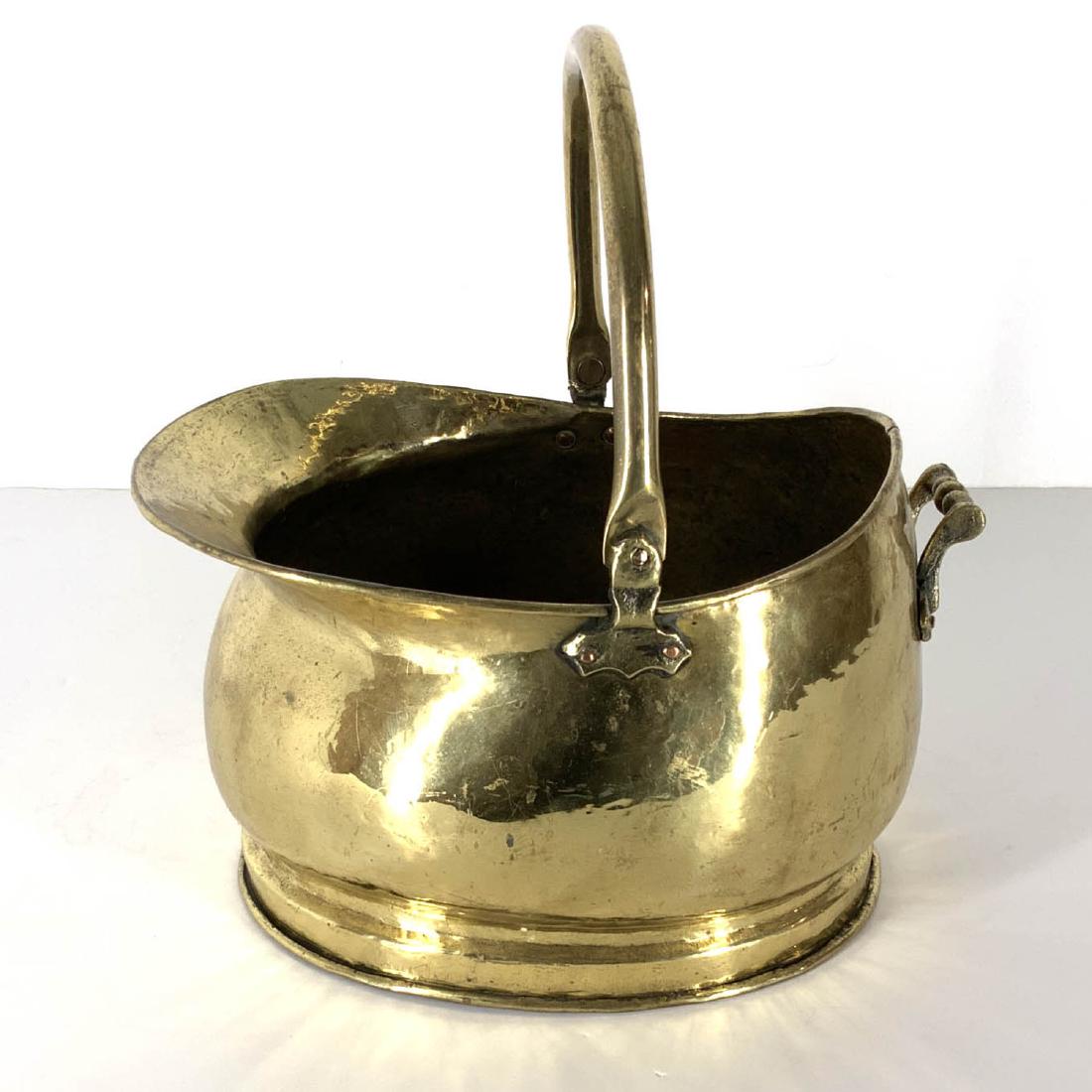 Antique Handcrafted 18th Century Brass Coal Bucket