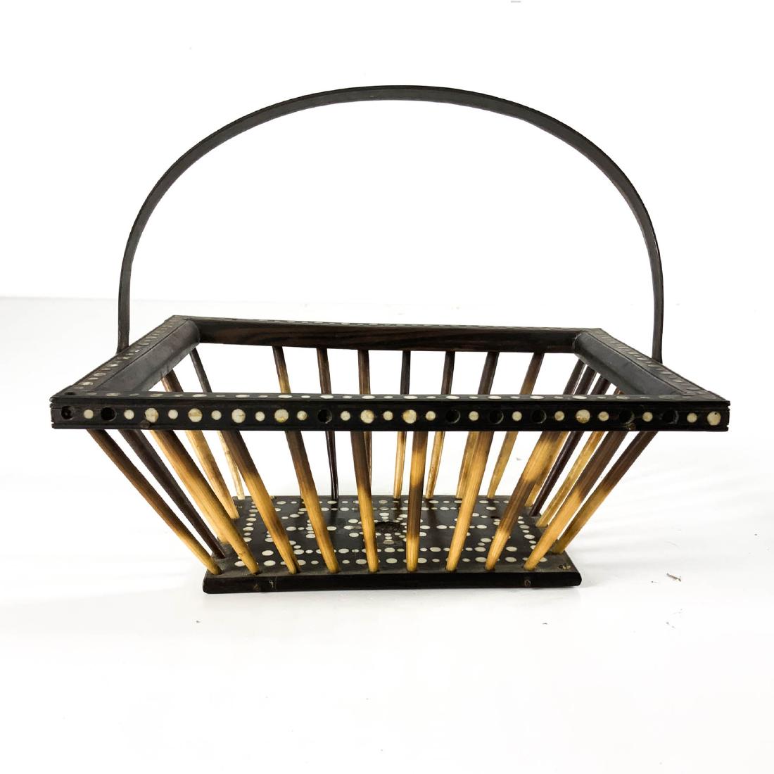 Antique Porcupine Quill Basket c1820