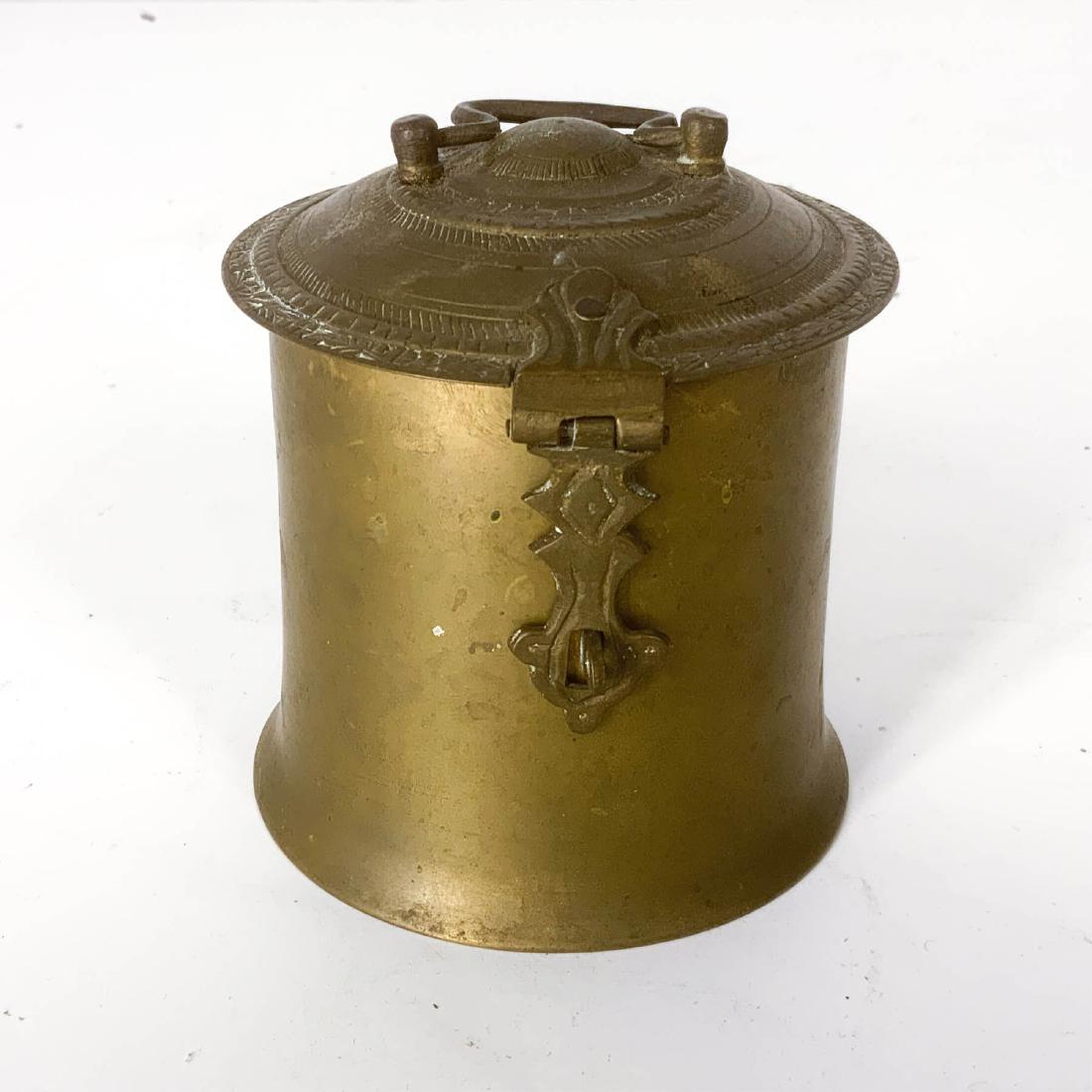 Round Turkish Keepsake Brass Box (1 of 7)