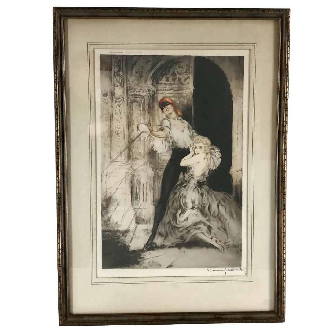 Louis Icart Pencil Signed Don Juan Paris Stamp Genuine (1 of 7)