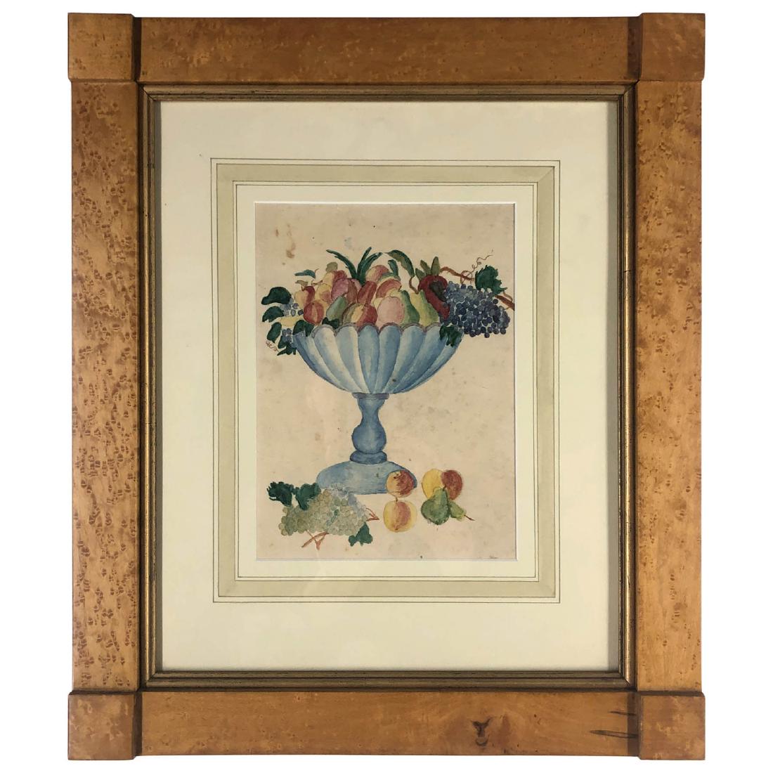 Original Watercolor 19th Century Framed Still Life (1 of 4)
