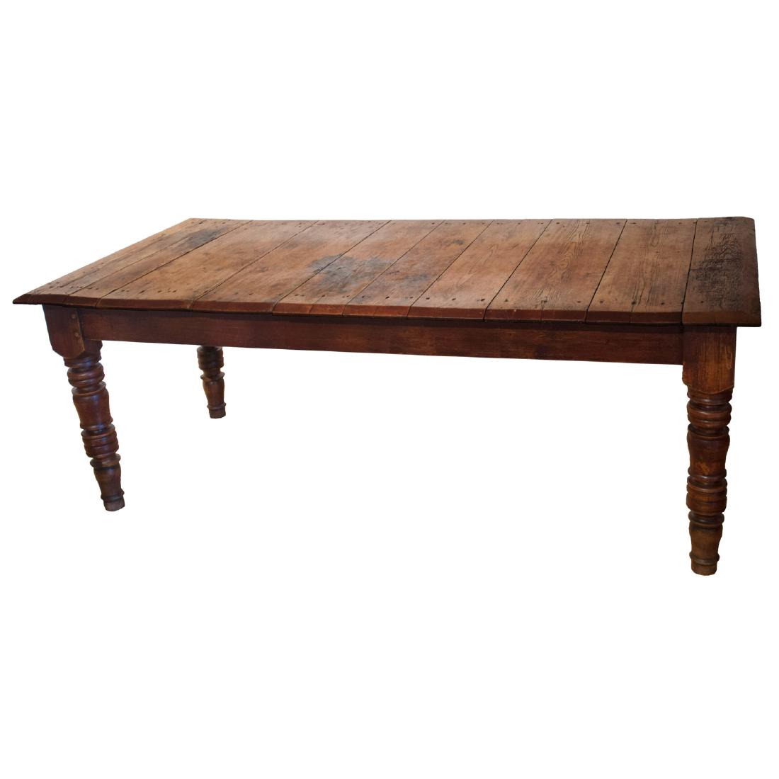 Antique French Canadian Hemlock Farm Table (1 of 14)