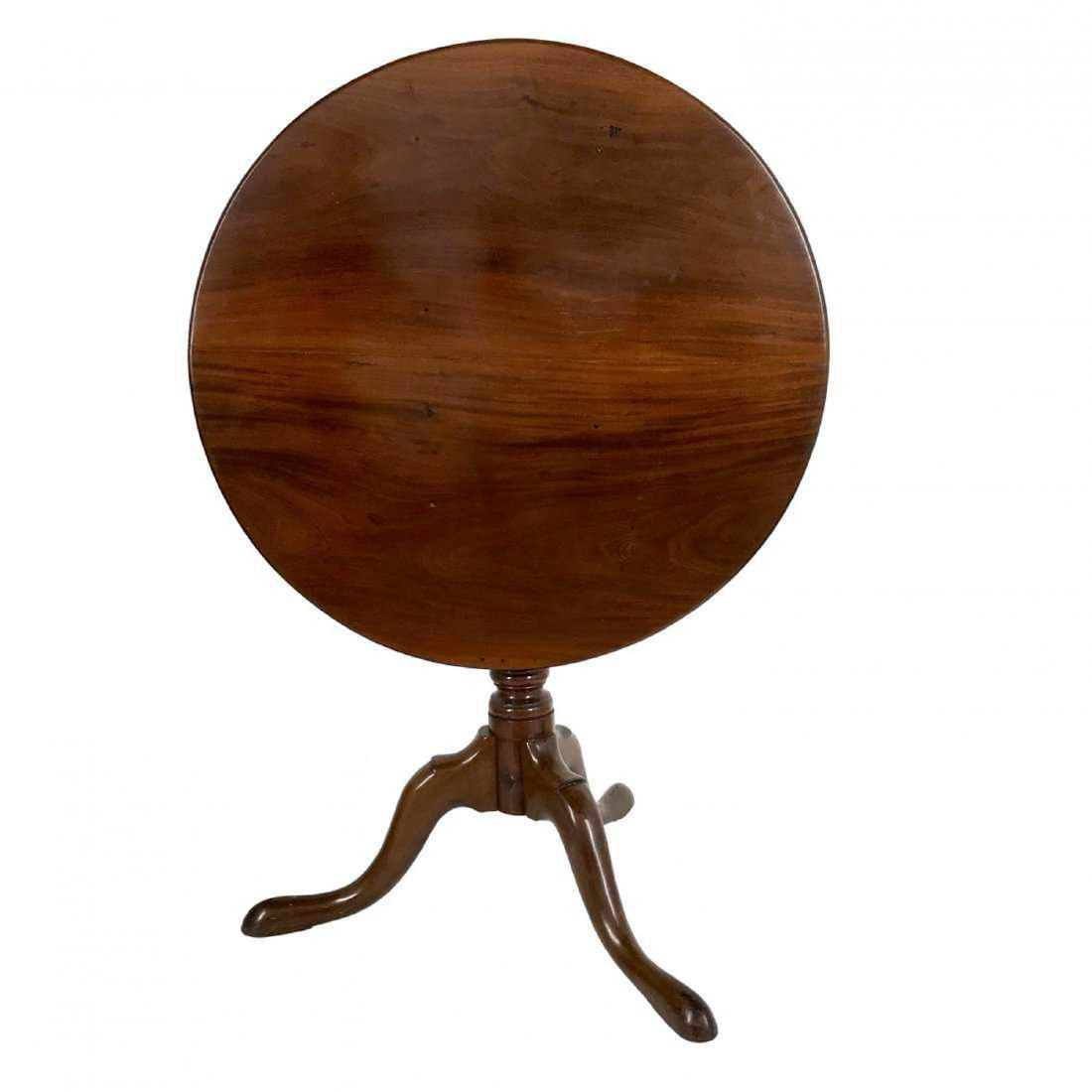 18th Century Mahogany Chippendale Tilt Top Tea Table (1 of 9)