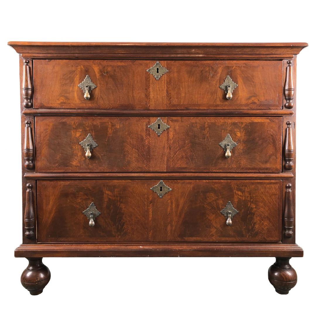 Antique 19th Century William & Mary Chest (1 of 14)