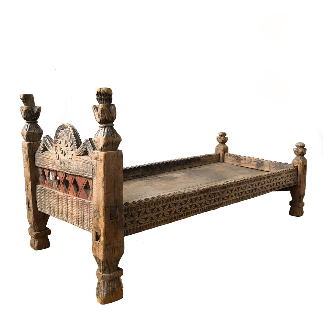Antique Asian Carved Low Bed #1 (1 of 16)