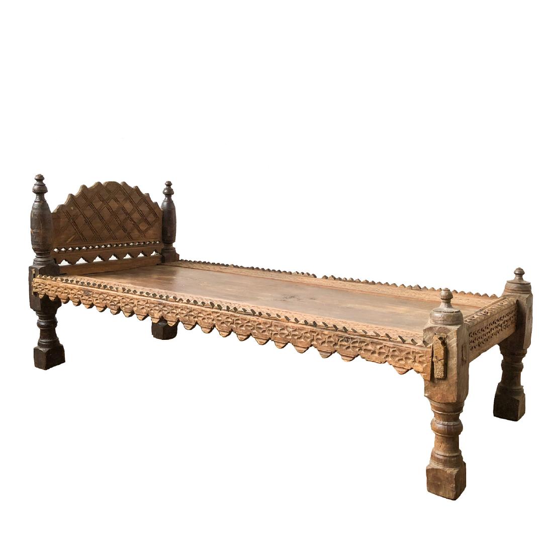 Antique Asian Carved Low Bed #2 (1 of 17)