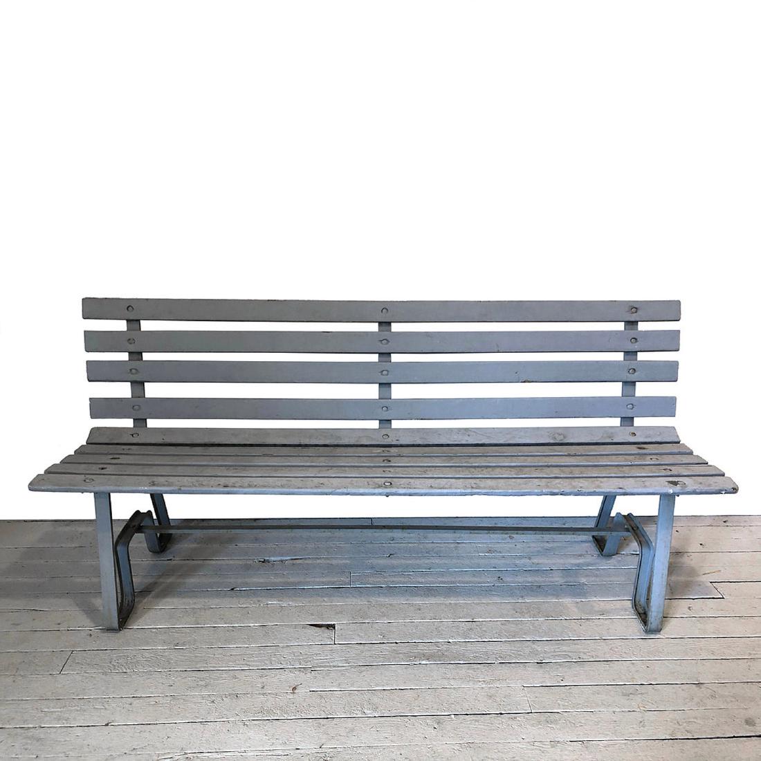 Vintage 6' Downtown Park Community Bench Grey (1 of 1)