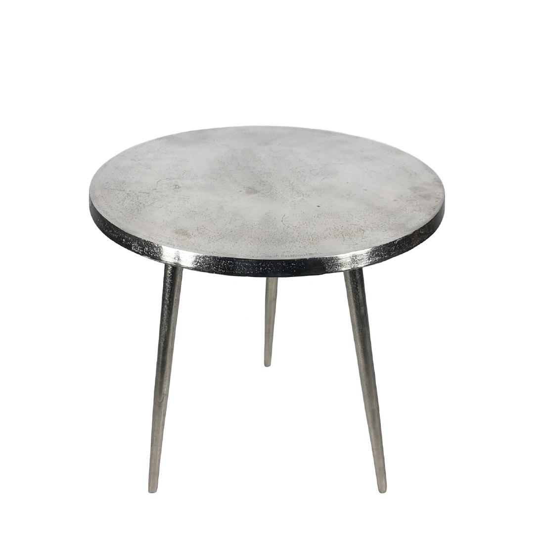 Mid Century Modern Inspired Nickel Side Table (1 of 4)
