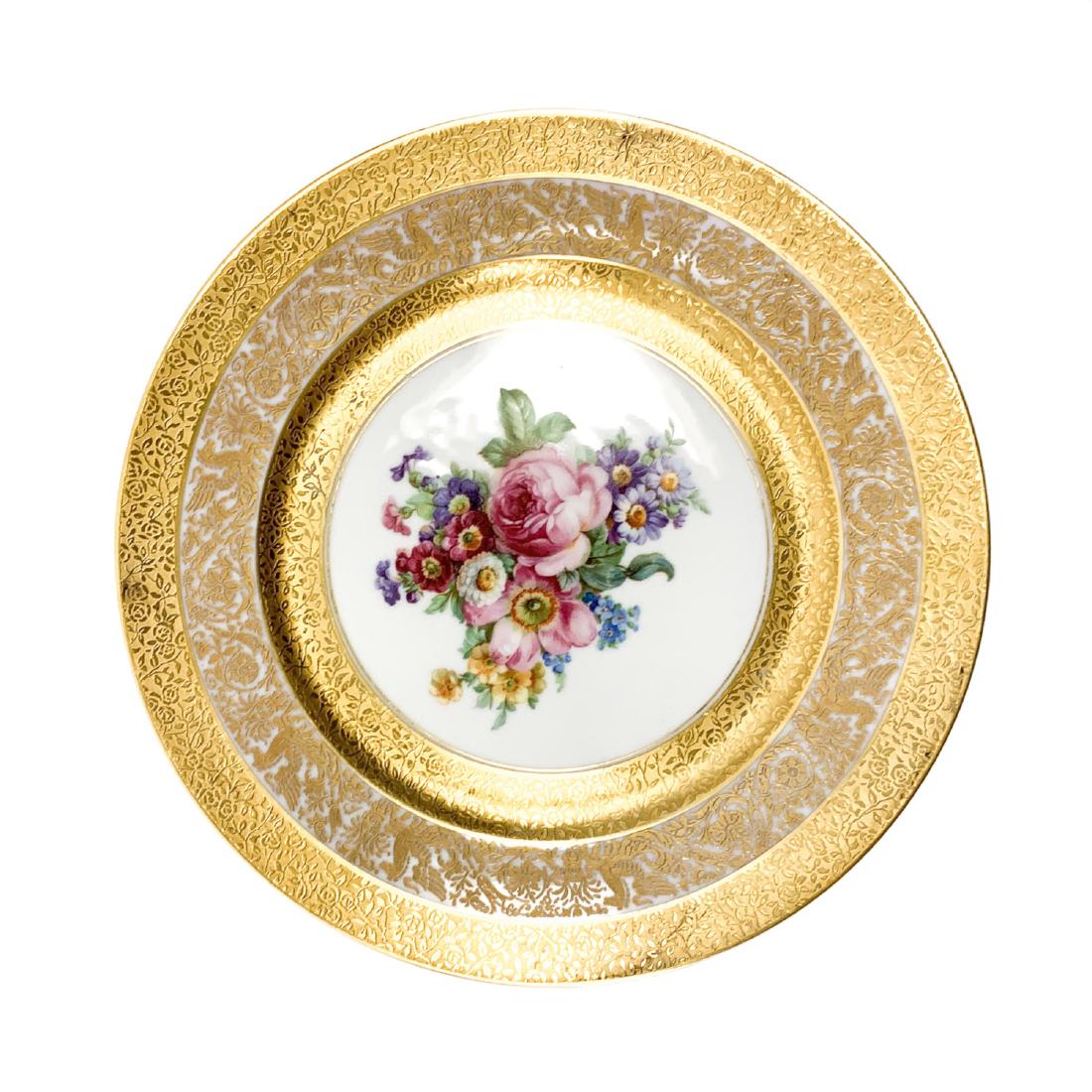 Vintage  Czech Dresden Decoative Dinner Plate (1 of 6)