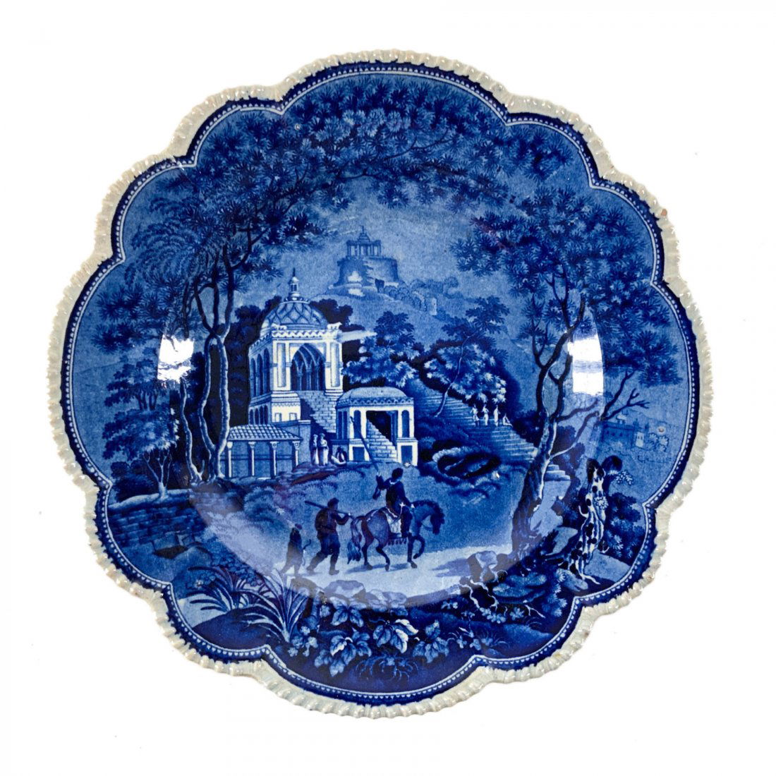 Dark Blue Staffordshire Pearlware Plate (1 of 5)