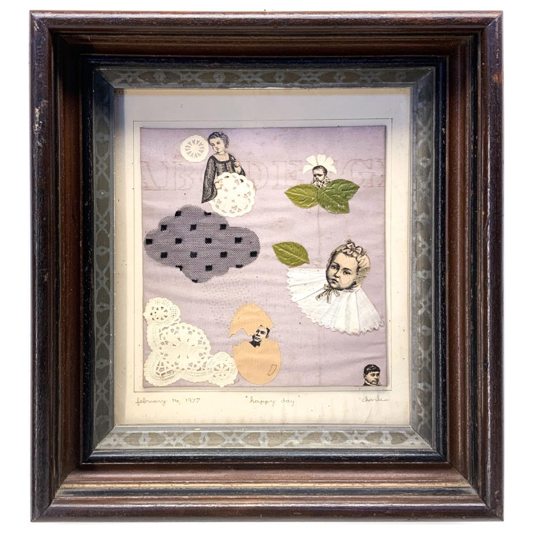 Happy Day, 1977 by Charles Rennick: An original mixed media piece by Charles Rennick. Charles Rennick was the director of design for the Carlisle Collection CARLISLE clothing line for over thirty years and designed the annual Fabric of 