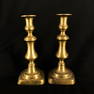 Pair of 18th Century Brass English Candlesticks