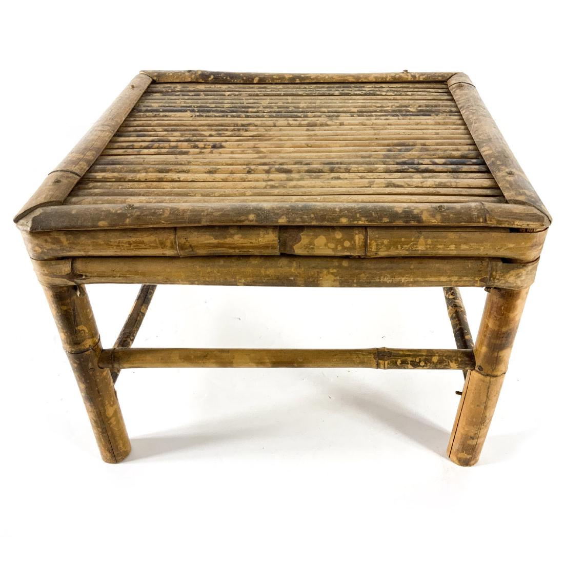 Antique Bamboo Stool Ottoman Table Riser Pedestal (1 of 6)