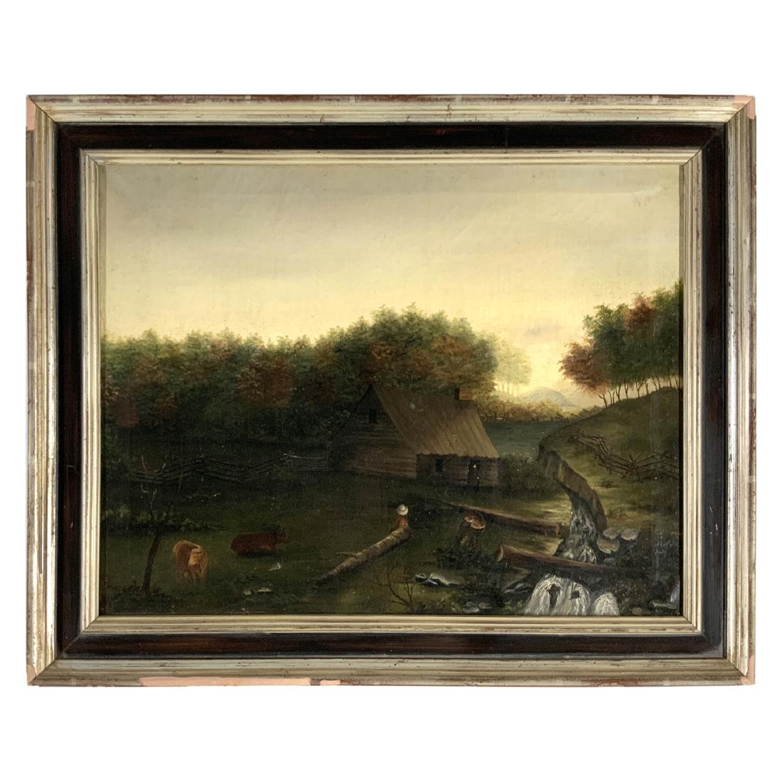 Continental Painting Framed Unknown Artist (1 of 5)