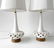 Pair Mid Century Ceramic White Lamps - 2