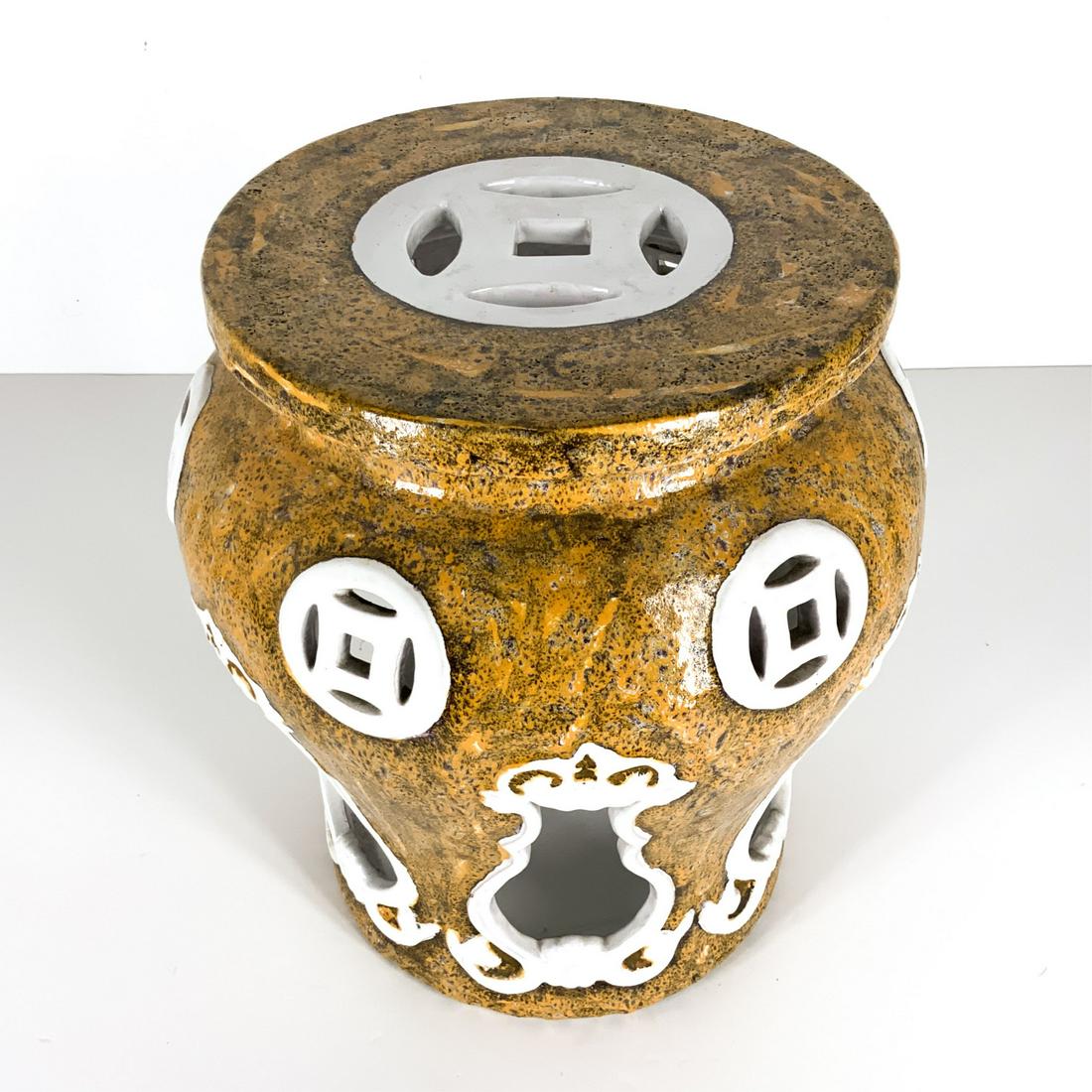 Italian Caterina Roma Garden Stool Ceramic (1 of 6)