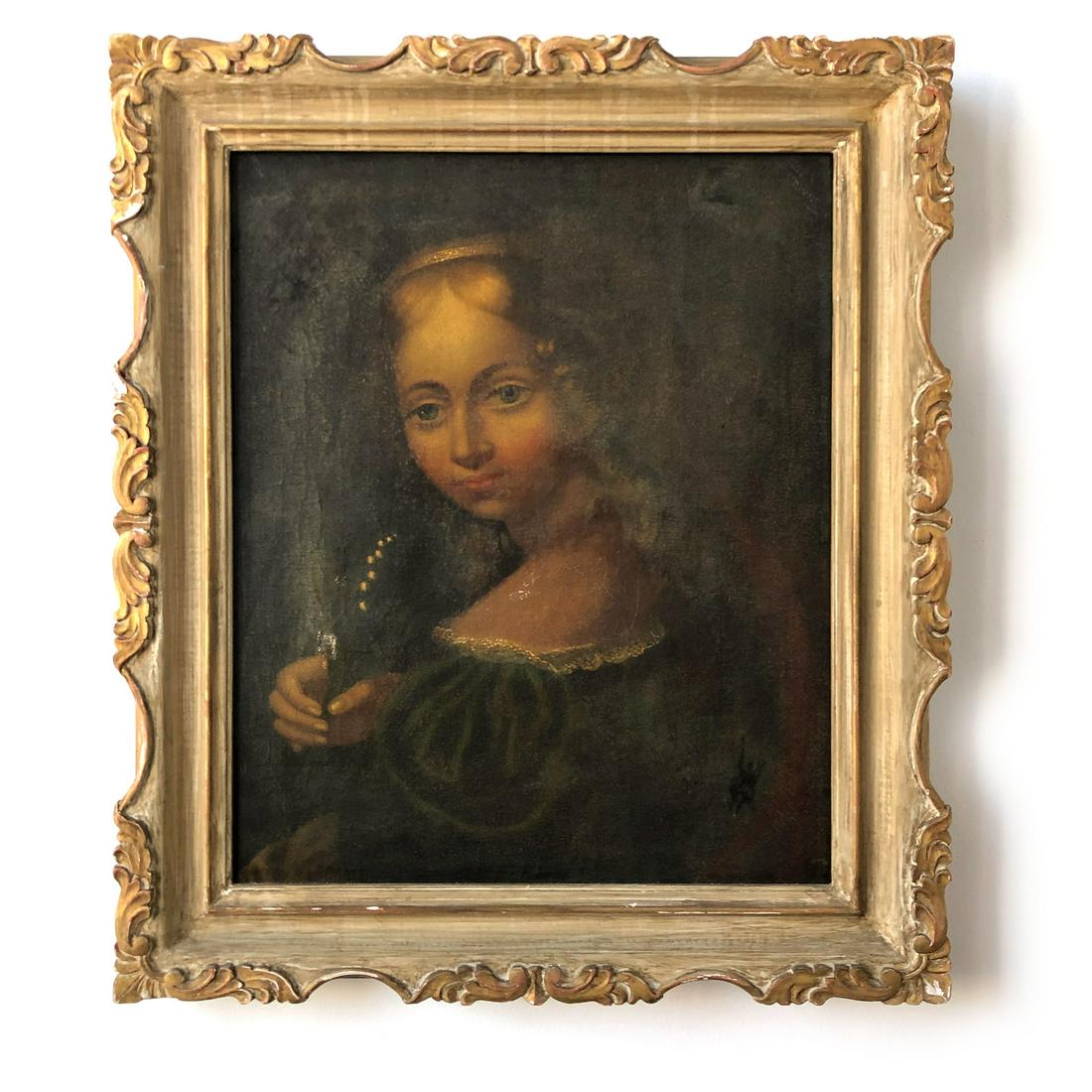 Antique 19th Century Oil Classic Mystery Painting (1 of 20)