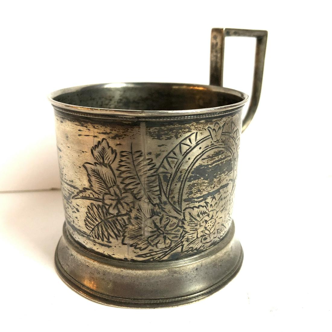 Antique Russian Imperial 84 Silver Teacup (1 of 5)