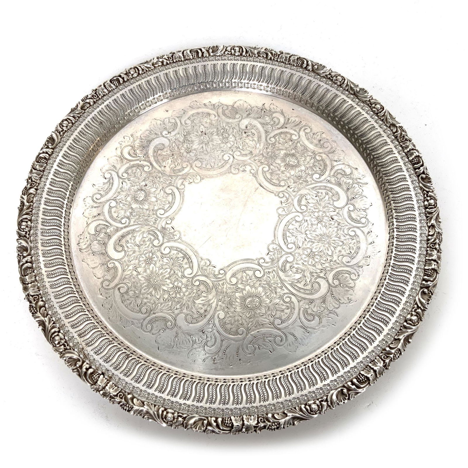 Beautiful Large Silverplate Tray by Barker Ellis (1 of 6)