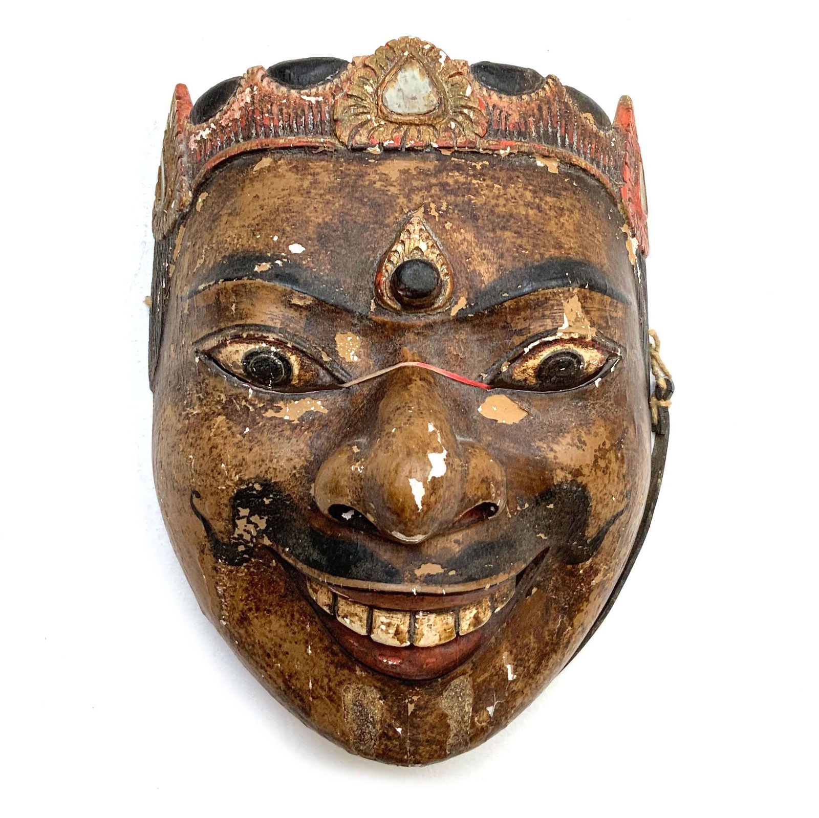 Mid Century Balinese Java Carved Wood Dance Mask (1 of 4)