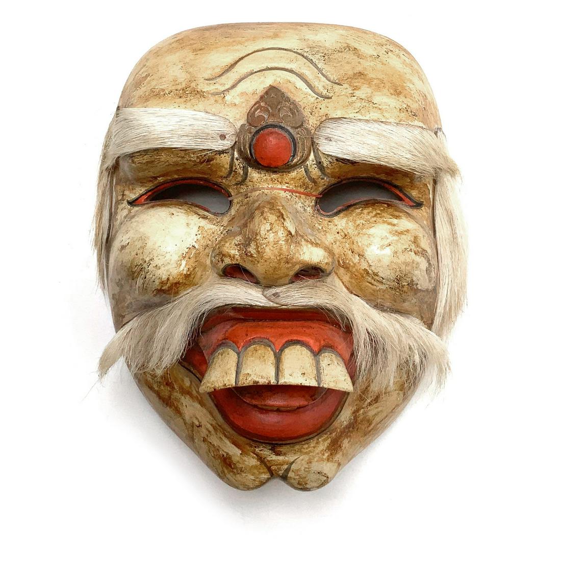 Vintage Wood Hand Carved Bali Dance Mask: Vintage wood Hand Carved Bali Dance Mask The prominence of Balinese masks are rooted from the cultures animism and dynamism past. From the notion that the gods are present in all things, ancient Balin