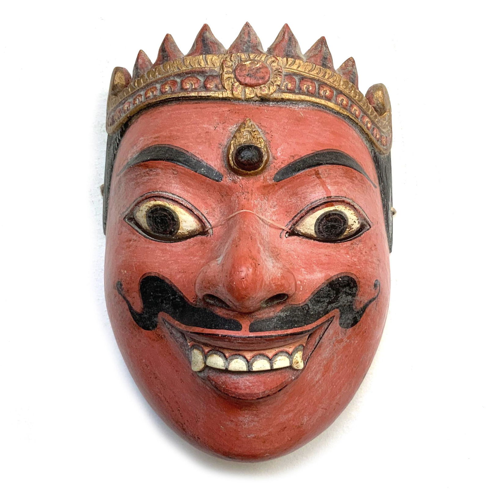 Mid Century Balinese Java Carved Wood Dance Mask (1 of 4)