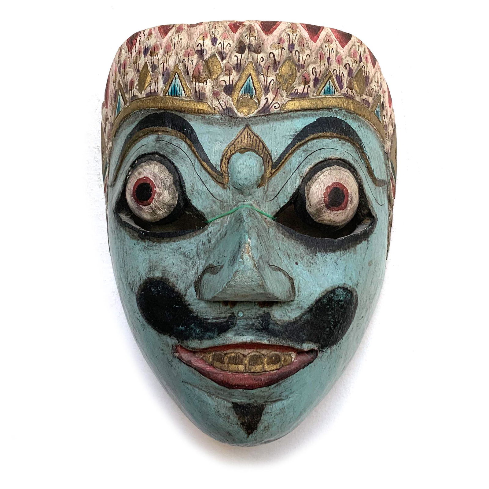 Mid Century Balinese Java Carved Wood Dance Mask (1 of 4)