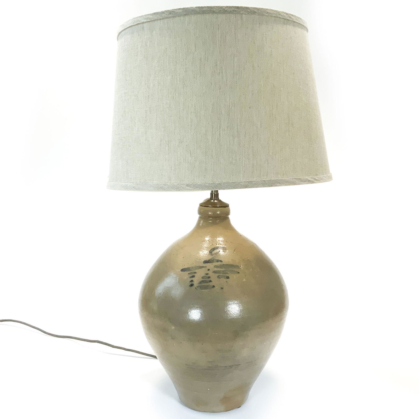 Antique 2 Gallon Clarke Lyon Stoneware Lamp c1830 (1 of 10)