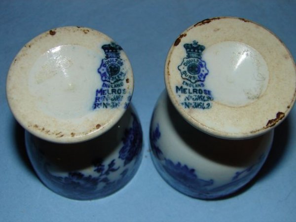 Flow blue potato bowls and egg cups - 2