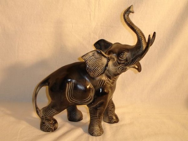 Pair Metal African Bull Elephants