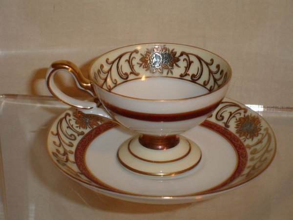 4 Demitasse Bone China Cups and Saucers - 2
