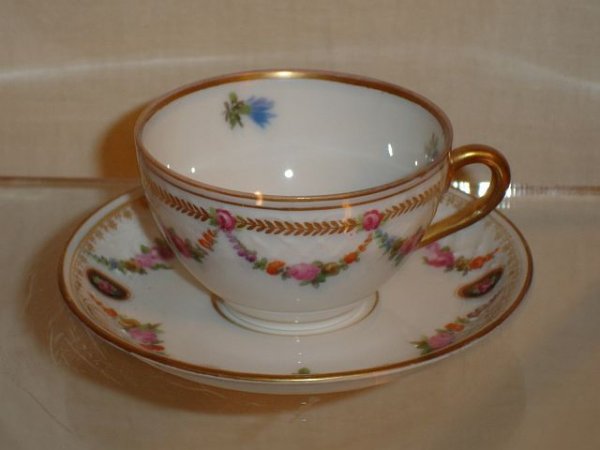 4 Demitasse Bone China Cups and Saucers - 4