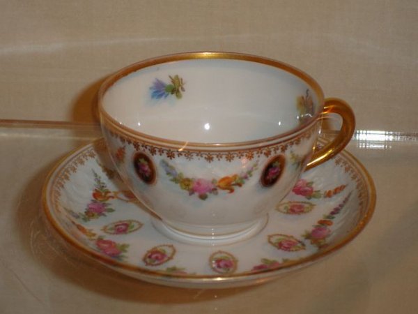 4 Demitasse Bone China Cups and Saucers - 5
