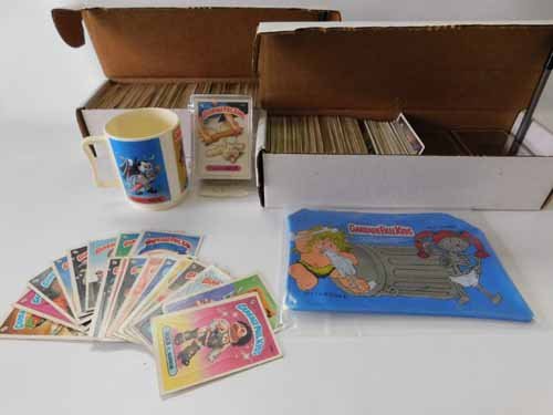 Garbage Pail Kids Lot: Garbage Pail Kids Lot; Contains over 550 cards, from 1985-87, unsure if series are complete (that will be your adventure) also comes with a mug, and pencil bag.(**there is a complete series 5**)Garbag