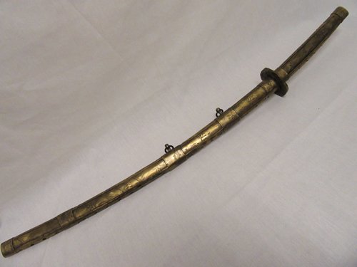 Brass etched Samurai Style Sword (1 of 8)