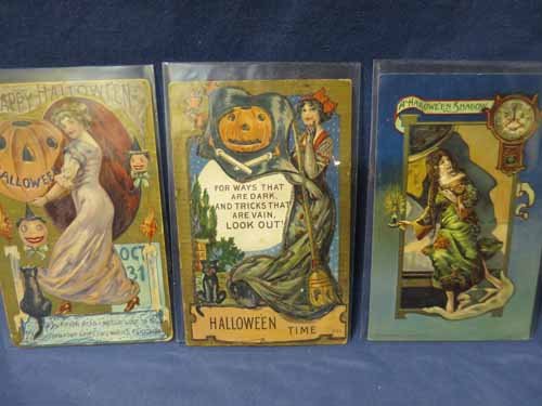 3 John Winch Halloween Postcards: 3 John Winch Halloween Postcards