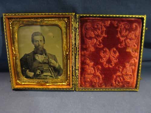 Tin Type of Man with Colt Pistol and Bowie Knife: Tin Type of Man with Colt Pistol and Bowie Knife
