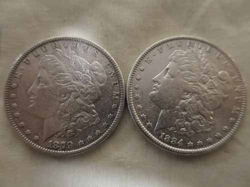 1884 and 1879 Morgan Dollars (1 of 5)