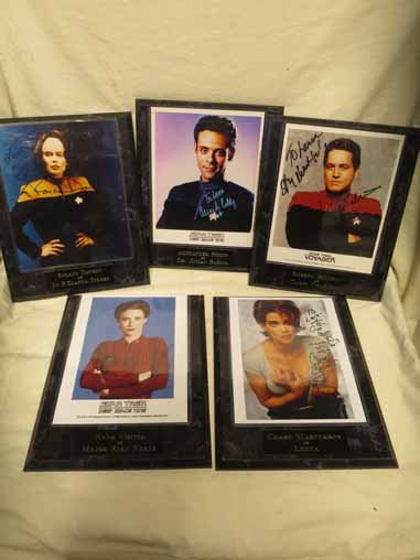 5 StarTrek plaques signed by the actors. Nina Visitor (1 of 5)
