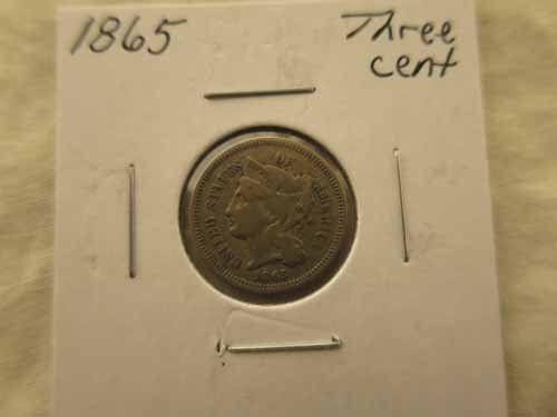 1865 Three Cent piece (nickel) (1 of 3)