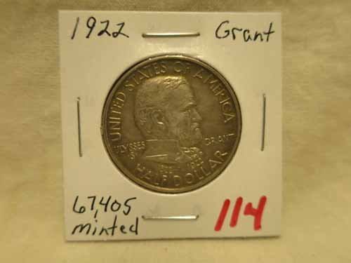1922 Grant Memorial Commemorative Half Dollar - 67,405 (1 of 1)