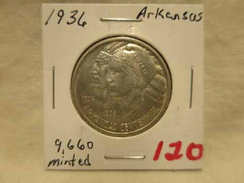 1936 Arkansas Centennial Commemorative Half Dollar - (1 of 1)