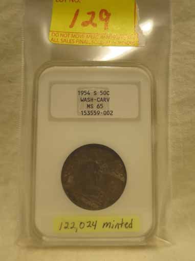 1954-S US Mint Commemorative Silver Half Dollar (1 of 1)