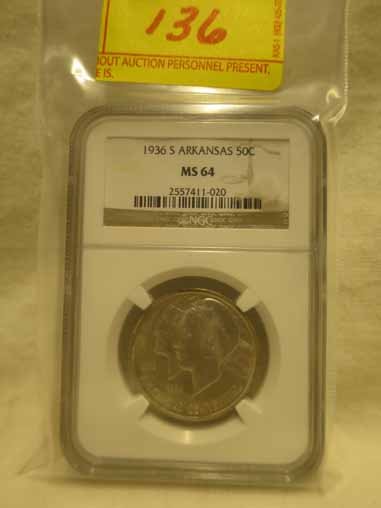 1936-S Arkansas Commemorative Half Dollar NGC MS64 (1 of 1)